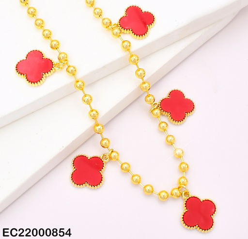[EC22000854] CADENA PELOTITAS (5) VAN CLEEF ROJOS CE332-9
