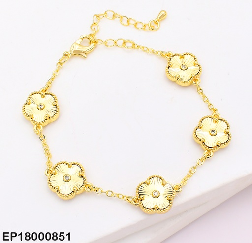 [EP18000851] PULSERA VAN CLEEF (5) FLOR DE CIRUELO DORADO BE662-9
