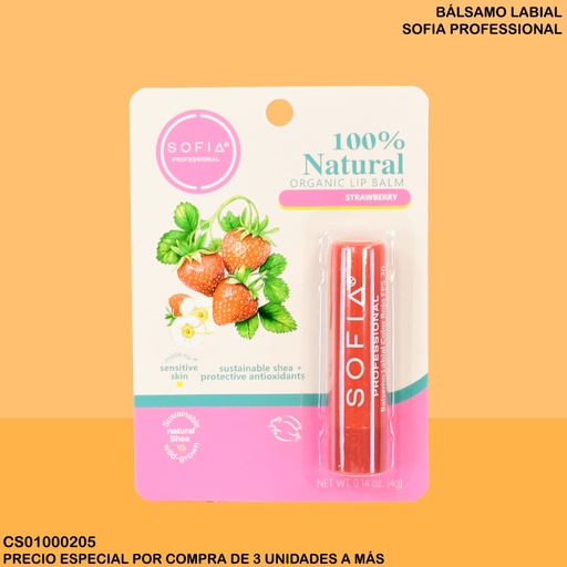 [CS01000205] BALSAMO LABIAL SOFIA PROF. STRAWBERRY AS-LBC05