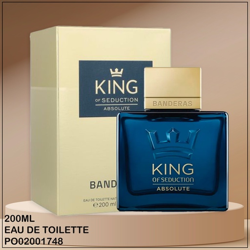 [PO02001748] PERFUME KING OF SEDUCTION ABSOLUTE ANTONIO BANDERAS EDT 200ML