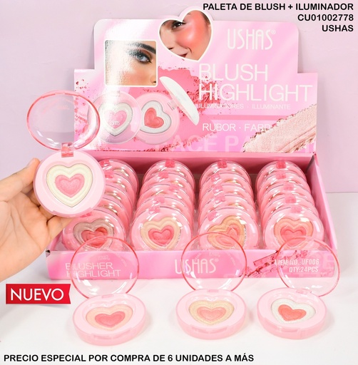 [CU01002778] RUBOR + ILUMINADOR CORAZON  UF006