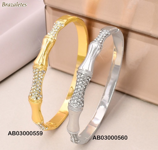 [AB03000559] BRAZALETE SECCIONADO EN 3 ZIRCONIAS KB203759-SP
