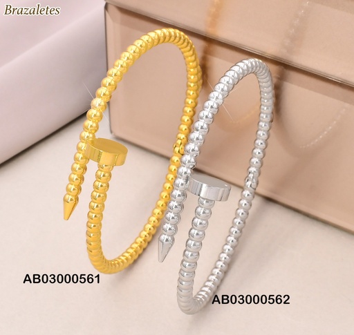 [AB03000561] BRAZALETE PELOTITAS FORMANDO CLAVO KB204705-YH