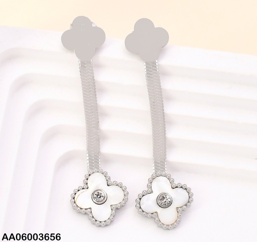[AA06003656] ARETES VAN CLEEF (2) PLAT/BLANCO C/ZIRC. KE110944-AF