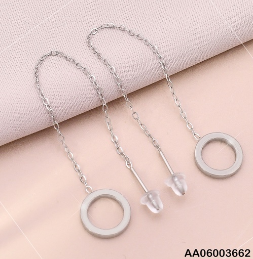 [AA06003662] ARETES VIOLADORAS PLAT.CIRCULO COLGANTE KE102095-HR
