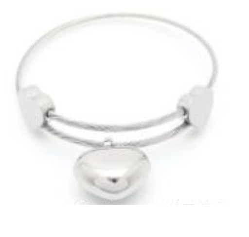 [AB03000574] BRAZALETE PLAT TORNEADO DOBLE DIJES CORAZONE INFL.KB189190-Z