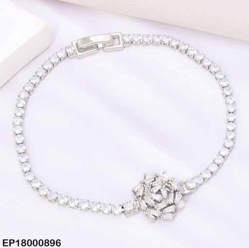 [EP18000896] PULSERA PLAT.ZIRC.PQ  CENTRO ROSA BE515-319