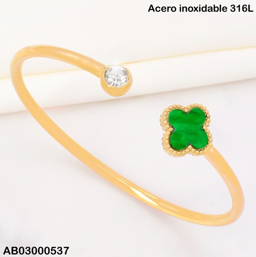 [AB03000537] BRAZALETE AJUSTABLE VAN CLEEF VERDE BA2152-20
