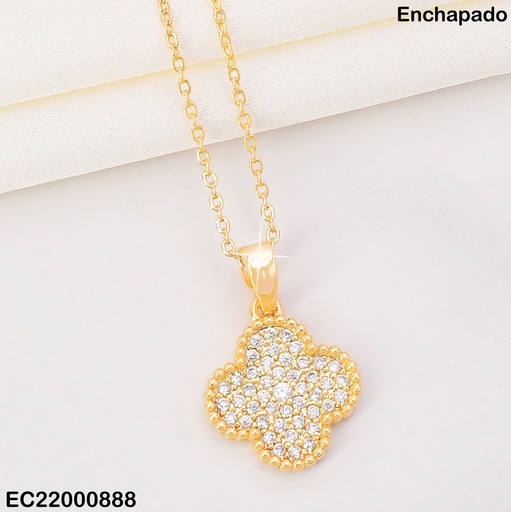 [EC22000888] CADENA DOR VAN CLEEF ZIRC CRISTAL N4038-872