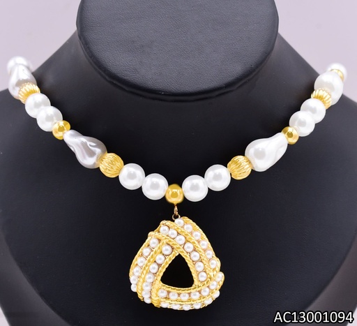 [AC13001094] CADENA PERLA TRIANGULO DOR CA452-45