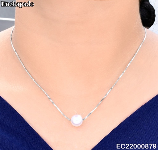 [EC22000879] CADENA PLAT FINA DIJE:PERLA PLAT. CE306-326
