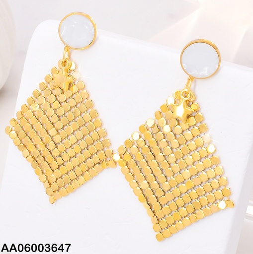 [AA06003647] ARETES ROMBO MAYA DORADA EA1215-45
