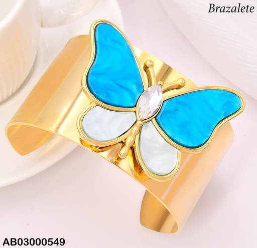 [AB03000549] BRAZALETE DOR MARIPOSA CELESTE BA2248-45