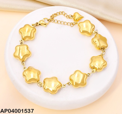 [AP04001537] PULSERA DOR ESTRELLA INFLADA KB204575-AQ
