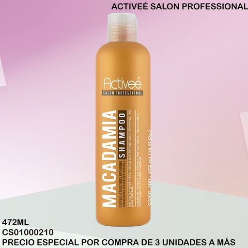 [CS01000210] SHAMPOO ACTIVE MACADAMIA 16OZ SH0621-003