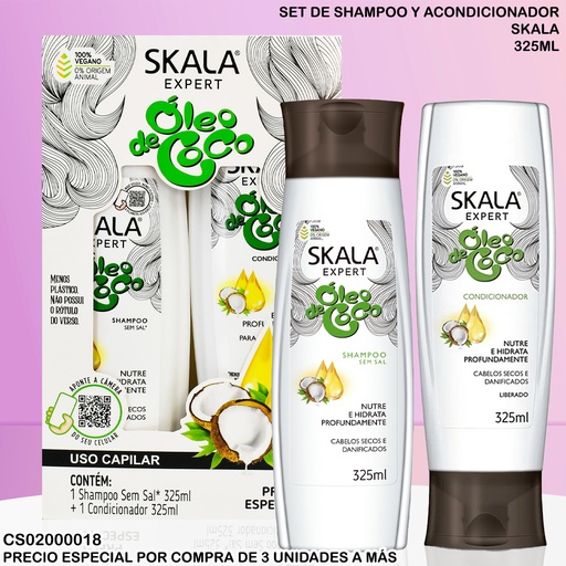 [CS02000018] SET SKALA EXPERT OLEO DE COCO 325ML