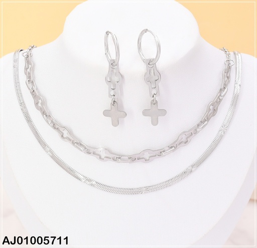 [AJ01005711] SET PLAT.CROQUI/PLACA CRUZ DOBLE CAD.KS 199221-Z