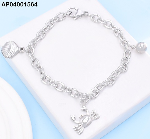 [AP04001564] PULSERA PLAT PELOTA/OSTRA/CANGREJO KB204412-Z