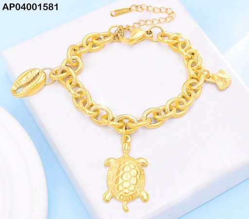 [AP04001581] PULSERA DOR DIJES TORTUGA MD / OSTRA KB204417-Z