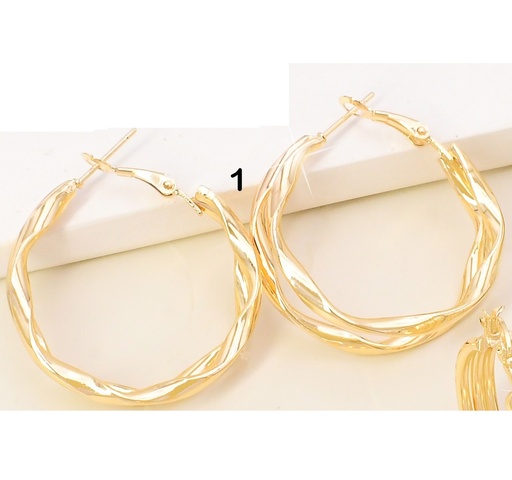 [EA21000399] ARGOLLA DOR DOBLE /TORNEADO N5239-304