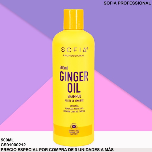 [CS01000212] SHAMPOO GINGER OIL SOFIA PROFESSIONAL S107L-1 500ML
