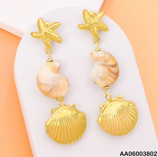 [AA06003802] ARETES ESTRELLA MAR DOR/🐚/OSTRA EA1192-131