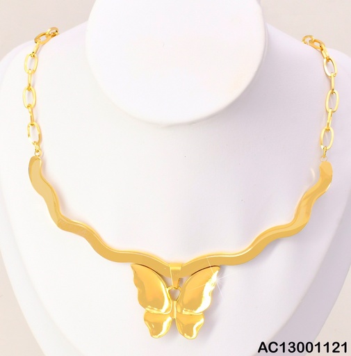 [AC13001121] CADENA DORADA CURVAS/ MARIPOSA CA392-45