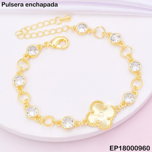 [EP18000960] PULSERA DOR VAN CLEEF/CIRCULOS/ZIRC BE708-9