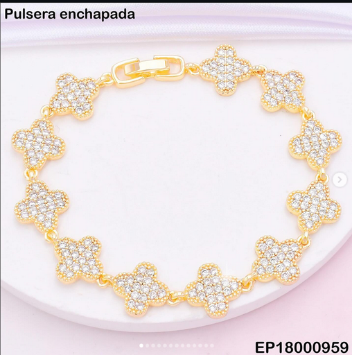 [EP18000964] PULSERA DOR VAN CLEEF (3) ZIRC. / ZIRC. RD BE497-318