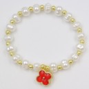 [EP18000970] PULSERA PERLAS CULTIVADAS/PELOT.DOR VAN CLEEF ROJO BE740-327