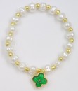 [EP18000973] PULSERA PERLAS CULTIVADAS/PELOT.DOR VAN CLEEF VERDE BE743-327