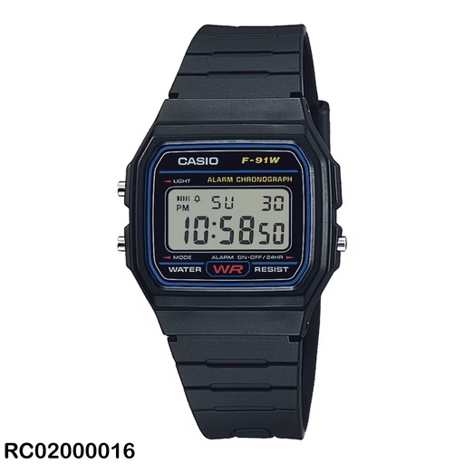 [RC02000016] RELOJ CASIO DIGITAL CAB F-91W-1DG SILICON NEGRO