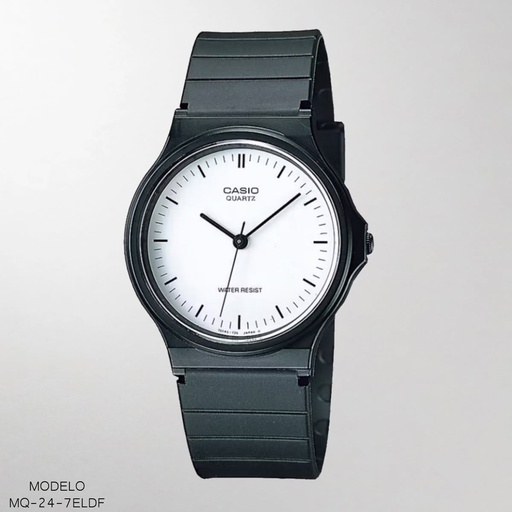 [MQ-24-7ELDF] RELOJ CASIO ANALOGO CAB MQ-24-7ELDF SILICON NEGRO