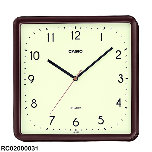 [RC02000031] RELOJ CASIO DE PARED CAFE OSCURO IQ-152-5DF