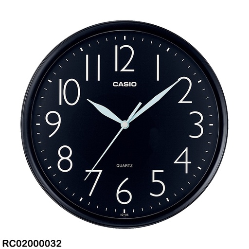 [IQ-05-1DF] RELOJ CASIO DE PARED NEGRO IQ-05-1DF