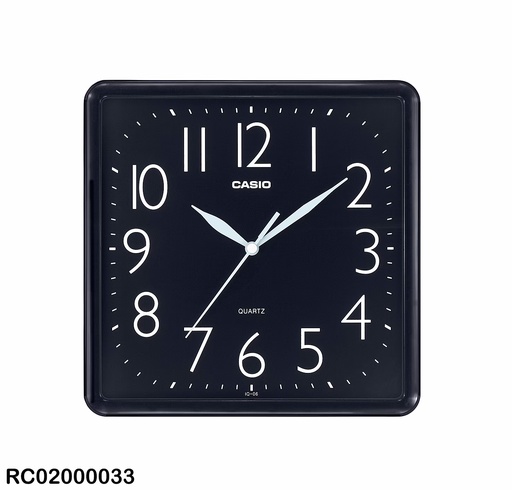 [RC02000033] RELOJ CASIO DE PARED NEGRO IQ-06-1DF
