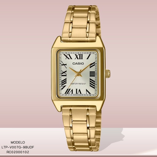 [LTP-V007G-9BUDF] RELOJ CASIO ANALOGO DAMA LTP-V007G-9BUDF METAL DOR