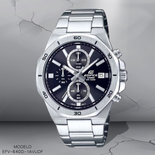 [EFV-640D-1AVUDF] RELOJ CASIO EDIFICE ANALOGO CAB EFV-640D-1AVUDF (5345) METAL PLAT.