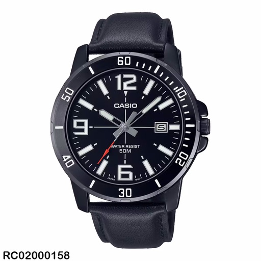 [MTP-VD01BL-1BVUDF] RELOJ CASIO ANALOGO CAB MTP-VD01BL-1BVUDF CUERO NEGRO