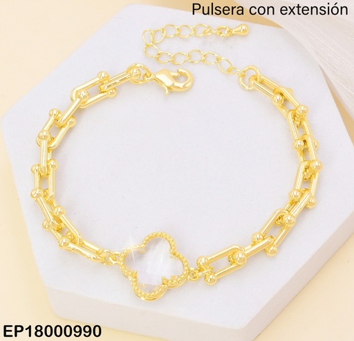 [EP18000990] PULSERA DOR VAN CLEEF CRISTAL CENTRO BE667-9
