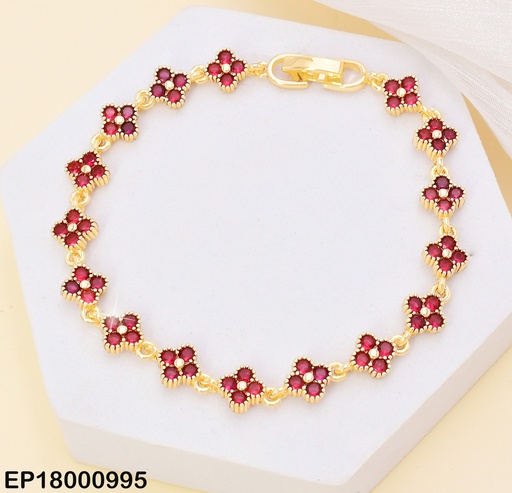 [EP18000995] PULSERA VAN CLEEF PQ. ZIRCONIAS ROJAS BE756-318