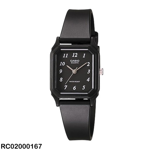 [RC02000167] RELOJ CASIO ANALOGO DAMA LQ-142-1BDF SILICON NEGRO