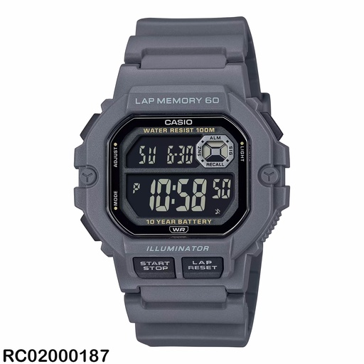 [RC02000187] RELOJ CASIO DIGITAL CAB WS-1400H-8BVDF SILICON GRIS