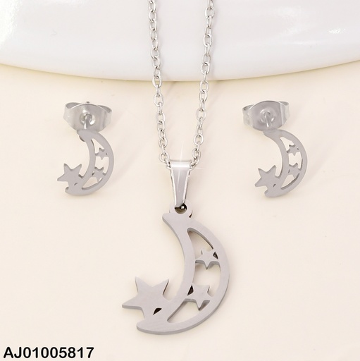 [AJ01005817] SET PLAT LUNA ESTRELLAS DENTRO F9209-199 EC.