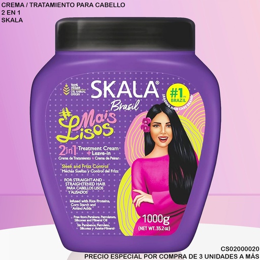 [CS02000020] CREMA SKALA MAIS LISOS BRASIL 2EN1 1000G 611
