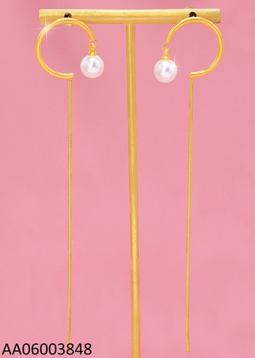 [AA06003848] ARETES "C" C/PERLA C/LINEA COLGANTE KE102554-NJ