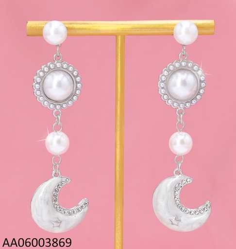 [AA06003869] ARETES PLAT.PERLA/RD.PERLITAS/PERLA/MEDIA LUNA KE105454-BI