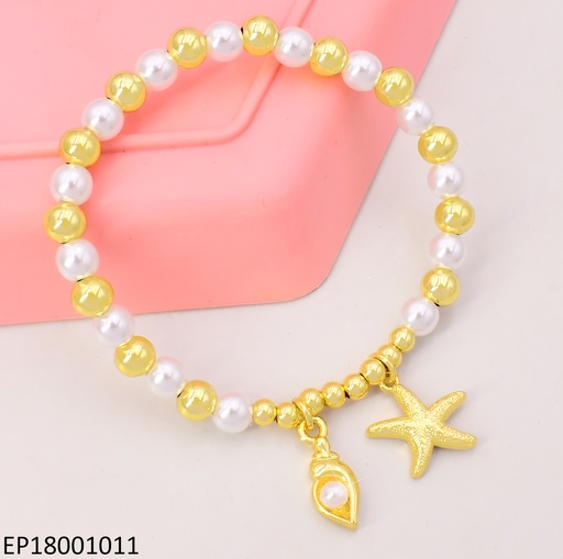 [EP18001011] PULSERA PERLITAS-PELOTITAS DIJES:🐚/⭐BE754-294