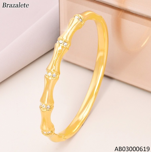 [AB03000619] BRAZALETE BAMBOO C/ZIRCONIAS KB203752-SP