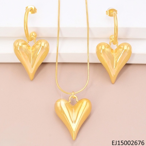 [EJ15002676] SET DOR.CORAZON INFLADO ALARGADO N4843-466
